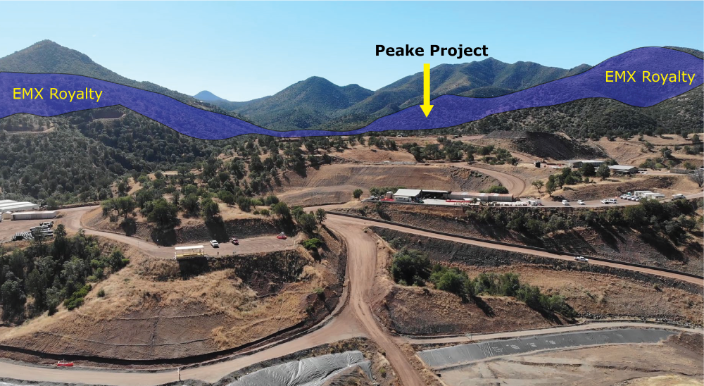 View of the Hardshell Skarn/Peake project area