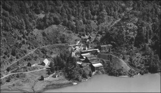 Aerial view of Hosanger.