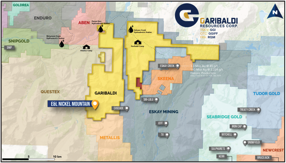 Location of the E&L Nickel Mountain Project (source Garibaldi Resources Corp website February 2024)