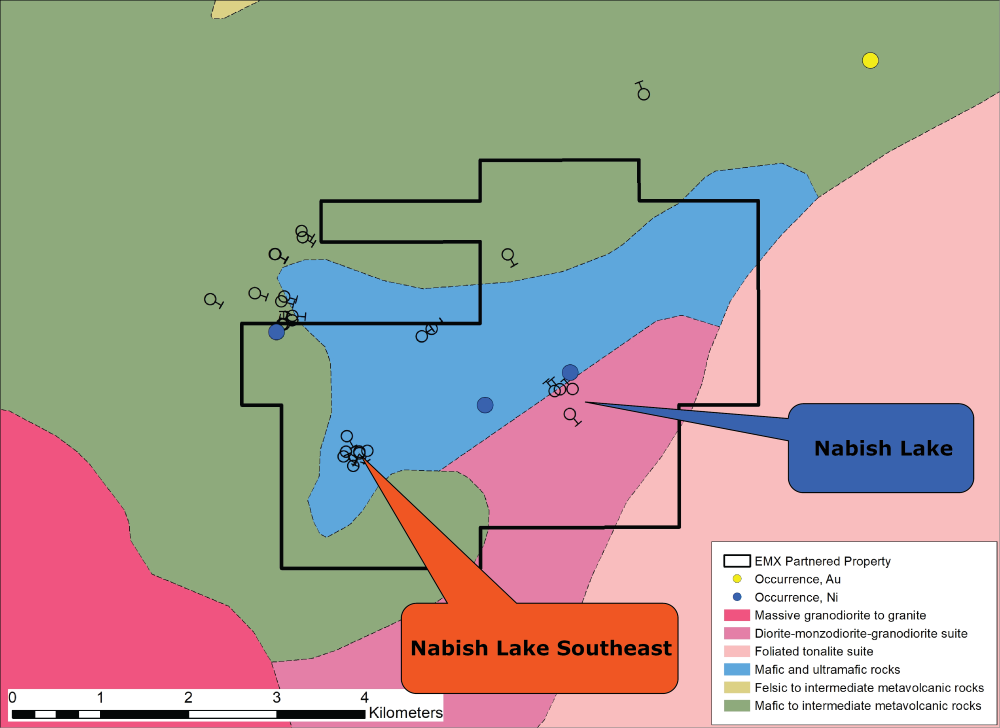 Geology map of Nabish Lake area.