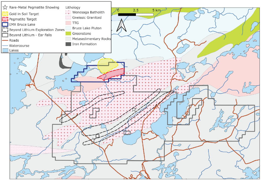 Geology and targets at the Bruce Lake project